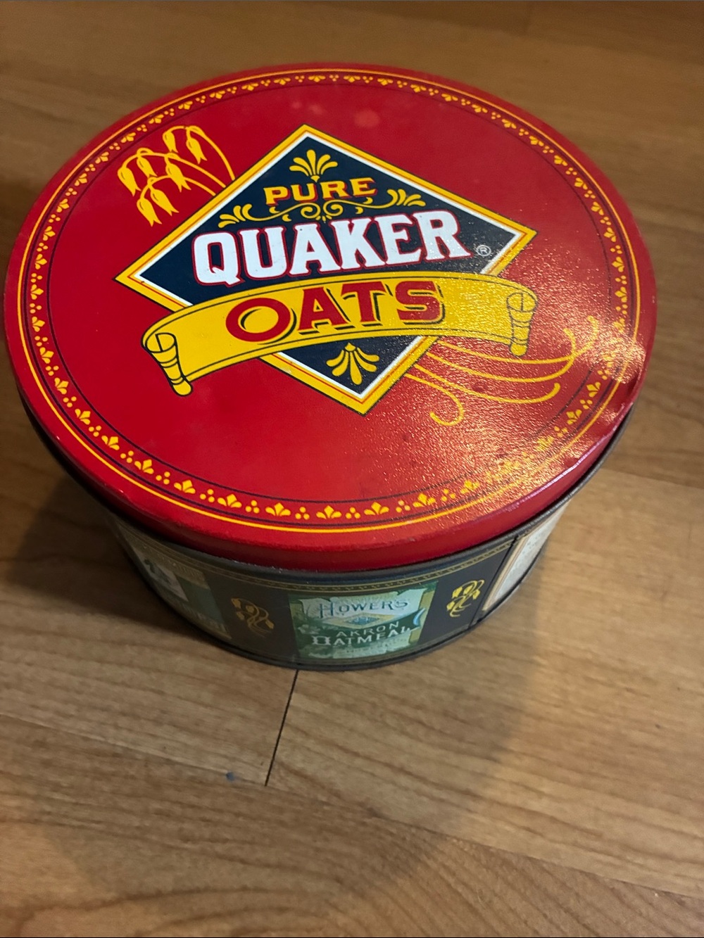 Quaker Oats Decorative Tin - Red & Yellow Lid